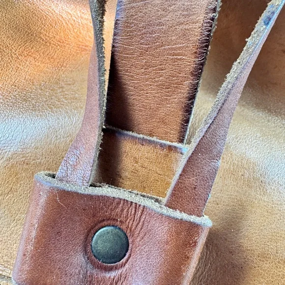 Classic Tan Leather Fringe Backpack Unbranded - Picture 3 of 12